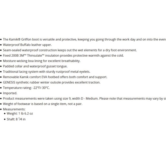 NEW Kamik Men's Griffon Winter Boots - Picture 11 of 16